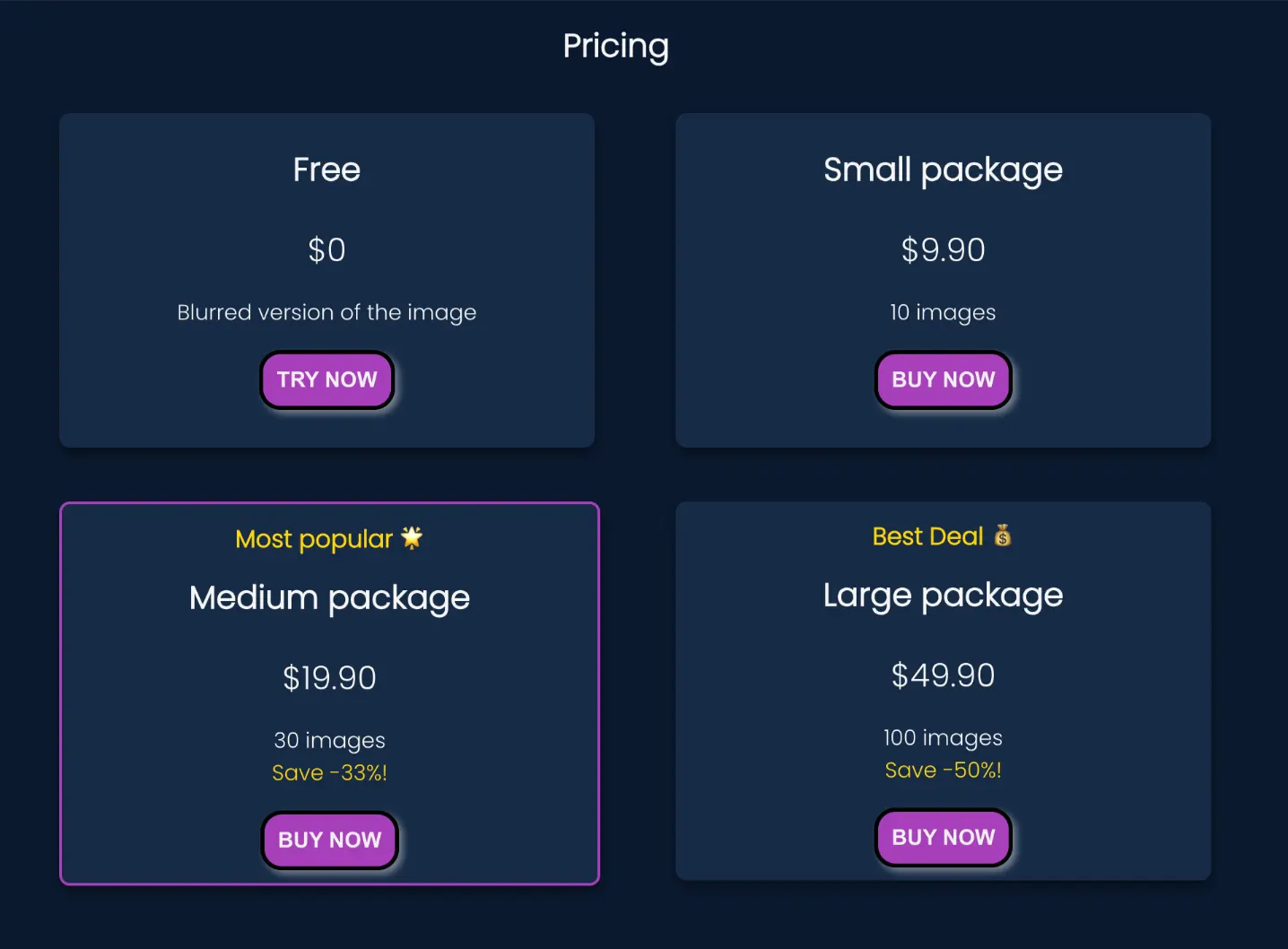 ainudes.io price list img