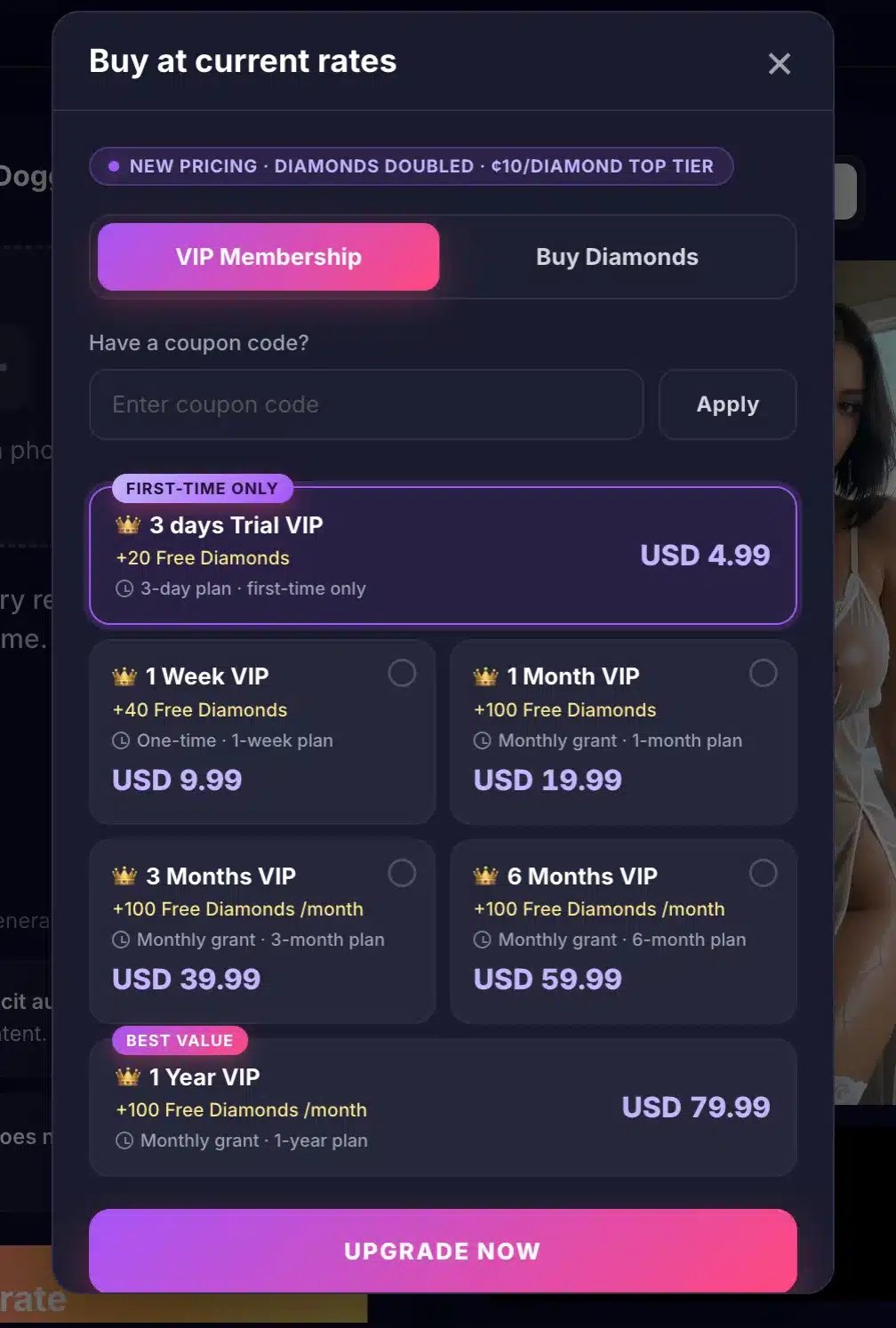 nakedly prices in usd