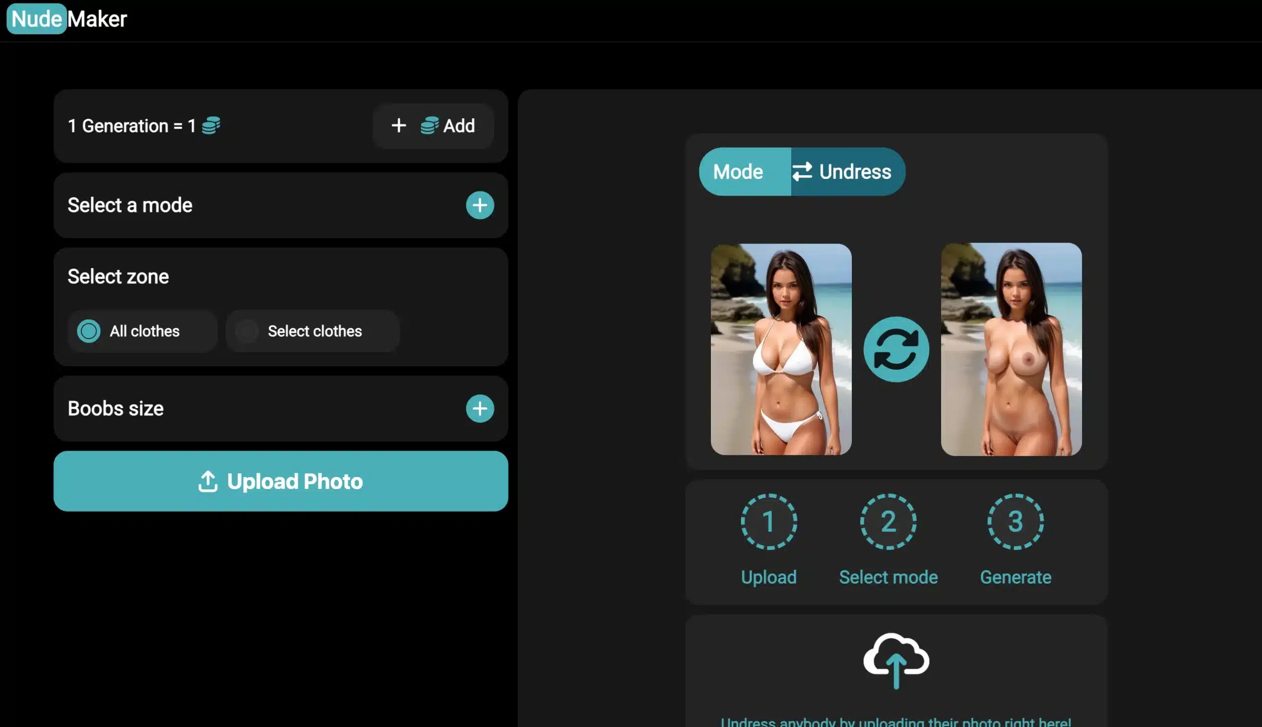 nudemaker AI nudify editing tool